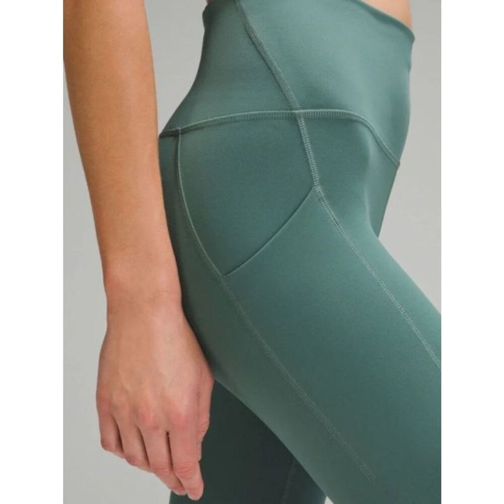 NWT lululemon Wunder Train HR Tight 25" *POCKETS* Medium Forrest